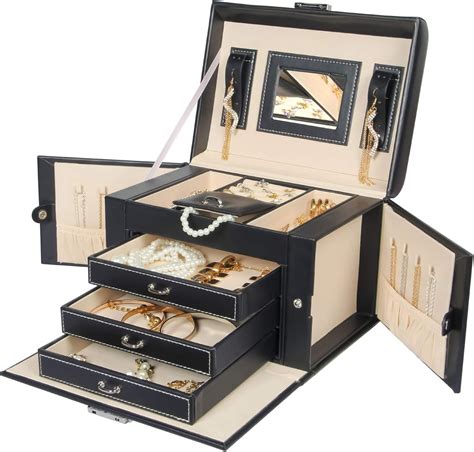 metal jewelry necklace box|jewelry storage boxes for necklaces.